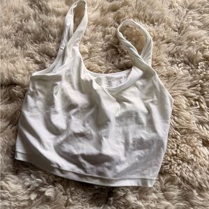 Aerie offline white sports bra tank top lined